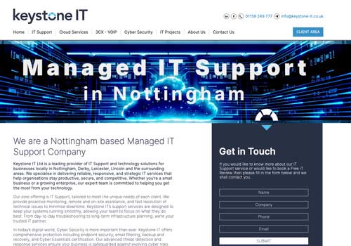 Keystone IT website designed by Byron Digital